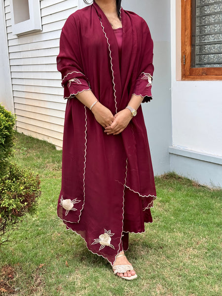 NOOR - Maroon Armani Suit