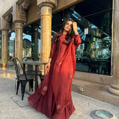 DORIYAN -  Maroon Chanderi Suit