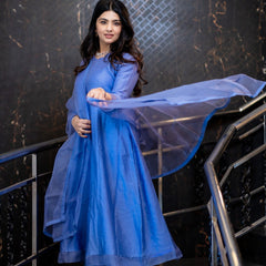 NEEL - Chanderi Anarkali Suit