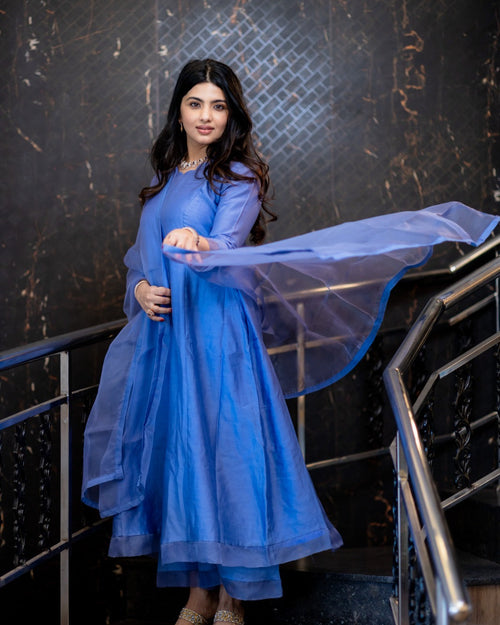 NEEL - Chanderi Anarkali Suit