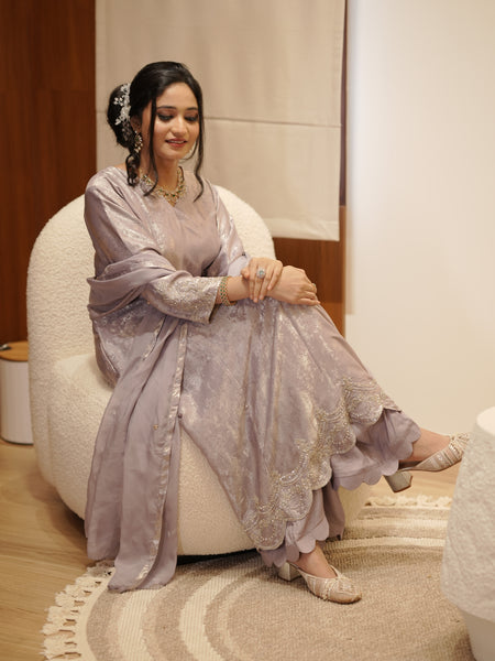 FIZA - Lavender Shimmer Anarkali Suit